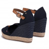 Sandalias cuña Tommy Hilfiger altas tipo alpargatas azules