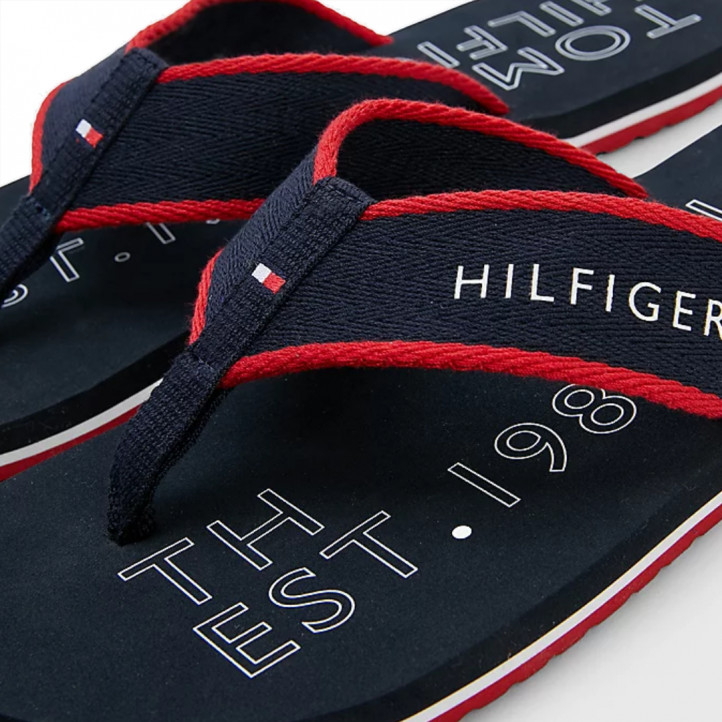 Xancles Tommy Hilfiger de teixit trenat amb logo - Querol online