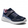 Zapatillas deporte Geox azules oscuro con cordones elásticos y velcro