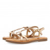 sandalias Gioseppo piel metaliazada color platino varzea