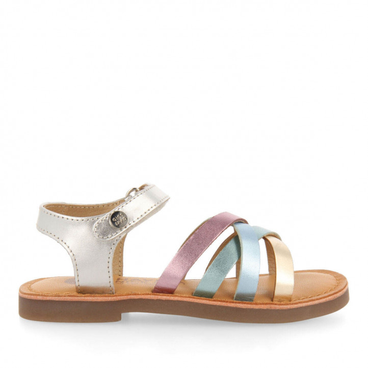 sandalias Gioseppo con tiras metalizadas multicolor simao - Querol online