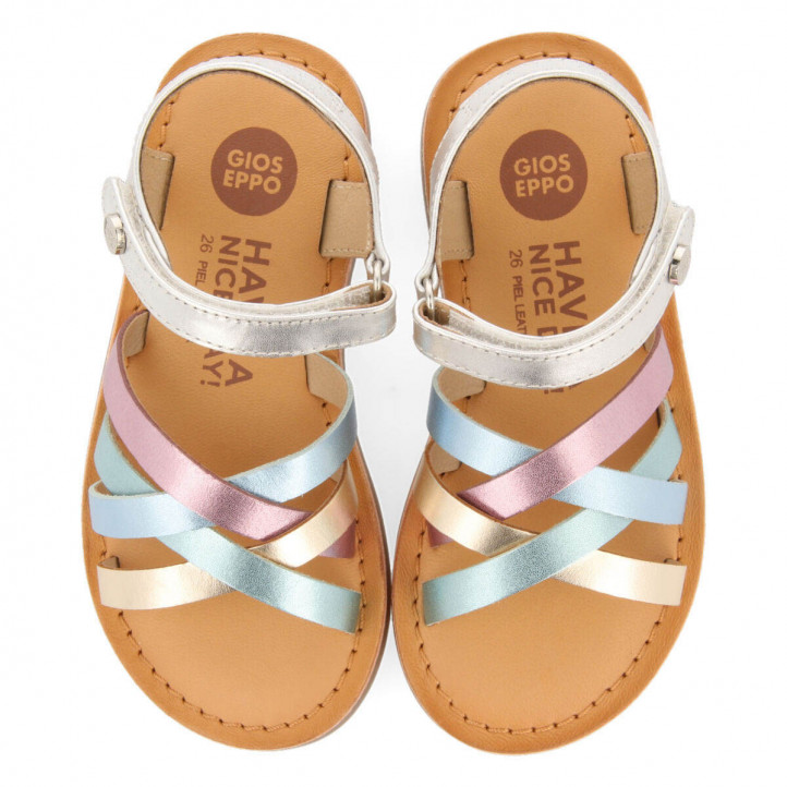 sandalias Gioseppo con tiras metalizadas multicolor simao - Querol online