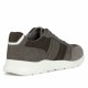 Zapatos sport Geox marrones grisáceas con cordones y suela blanca - Querol online