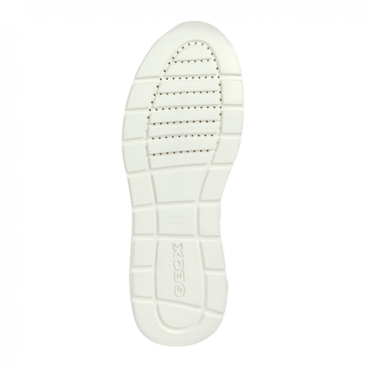 Zapatos sport Geox marrones grisáceas con cordones y suela blanca - Querol online
