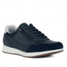 Zapatos sport Geox azules con cremallera lateral y suela blanca
