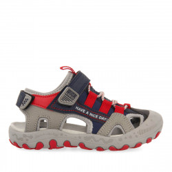 xancletes Gioseppo estil sandalia de riu blaves, grises i vermelles parly - Querol online