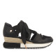 Zapatillas cuña Gioseppo estilo espardeña en negro lizarda - Querol online