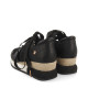 Zapatillas cuña Gioseppo estilo espardeña en negro lizarda - Querol online