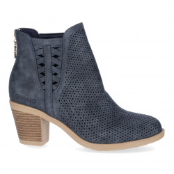 Botins de taló Chika 10 marí amb cremallera decorativa i patró encunyat - Querol online