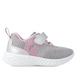 Zapatillas deportivas Garvalin grises y plata con detalles rosas - Querol online