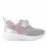 Zapatillas deportivas Garvalin grises y plata con detalles rosas
