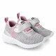 Zapatillas deportivas Garvalin grises y plata con detalles rosas - Querol online