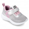 Zapatillas deportivas Garvalin grises y plata con detalles rosas