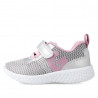 Zapatillas deportivas Garvalin grises y plata con detalles rosas