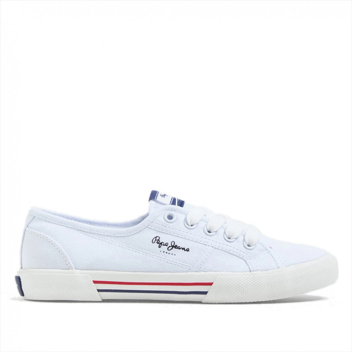 Sabatilles lona Pepe Jeans brady basic blanques - Querol online