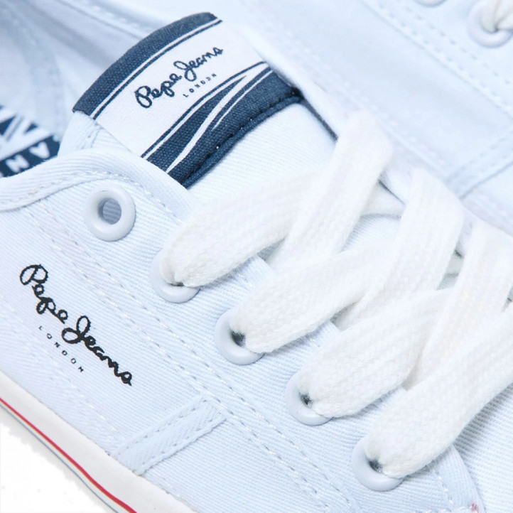 Zapatillas lona Pepe Jeans brady basic blancas - Querol online