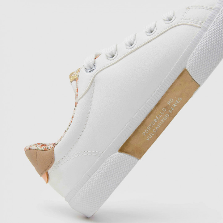Zapatillas Pepe Jeans blancas con interior floreado - Querol online