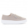 Zapatillas lona Victoria utopía canvas beige