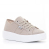 Zapatillas lona Victoria utopía canvas beige