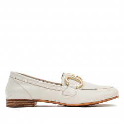 Mocassí Top3 de color blanc gel amb detall daurat - Querol online