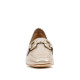 Zapatos tacón Redlove bajos cassandra dorados con detalle delante de piel - Querol online