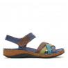 Sandàlies planes Walk & Fly blaves de pell amb tires multicolor