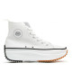 Zapatillas lona Owel melbourne blancas con plataforma ondulada altas - Querol online