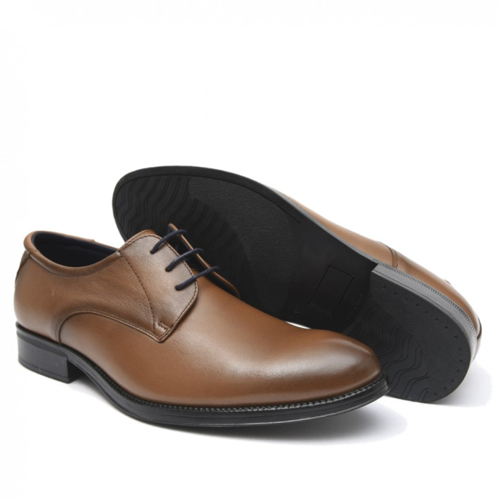 Zapatos vestir Baerchi marrones clásicos con cordones astor - Querol online