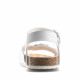 sandàlies Pablosky blanques lligades al turmell amb sivelles multicolor - Querol online