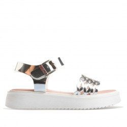 sandalias Pablosky plateada con banda ondulada y plataforma - Querol online