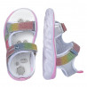 sandalias Chicco chiocciola brillantes multicolor con detalles laterales en forma de corazón