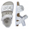 sandàlies Chicco funky blanques amb cors i flors en pala