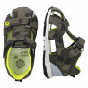 sandalias Chicco gaio con estampado militar e interior amarillo