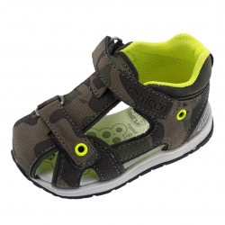 sandàlies Chicco gaio amb estampat militar i interior groc - Querol online