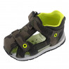 sandalias Chicco gaio con estampado militar e interior amarillo