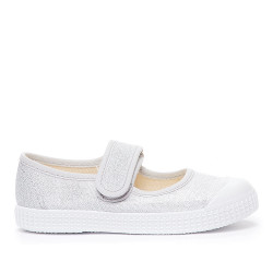 Ballarinas amb tira QUETS! roses calades amb tancament de velcro i capdavantera de goma - Querol online