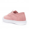 Zapatillas lona QUETS! de color rosa sin cordones y con la puntera de goma