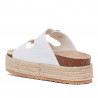Sandalias plataformas Owel con plataforma ydoble hebilla blancas