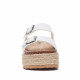 Sandàlies plataformes Owel amb plataforma i doble sivella blanques - Querol online