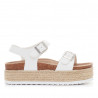Sandalias plataformas Owel de plataforma cogidas al tobillo blancas
