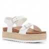 Sandalias plataformas Owel de plataforma cogidas al tobillo blancas
