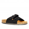 Sandalias planas Owel negros capri con doble tira