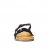 Sandalias planas Owel negros capri con doble tira