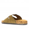 Sandalias planas Owel verdes capri con doble tira