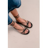 Sandalias planas BRYAN iris negras