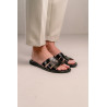 Sandalias planas BRYAN coco negras