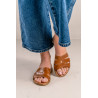 Sandalias planas BRYAN coco marrons