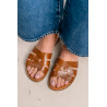 Sandalias planas BRYAN coco marrons