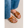 Sandalias planas BRYAN coco marrons