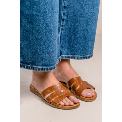 Sandàlies planes BRYAN coco marrons